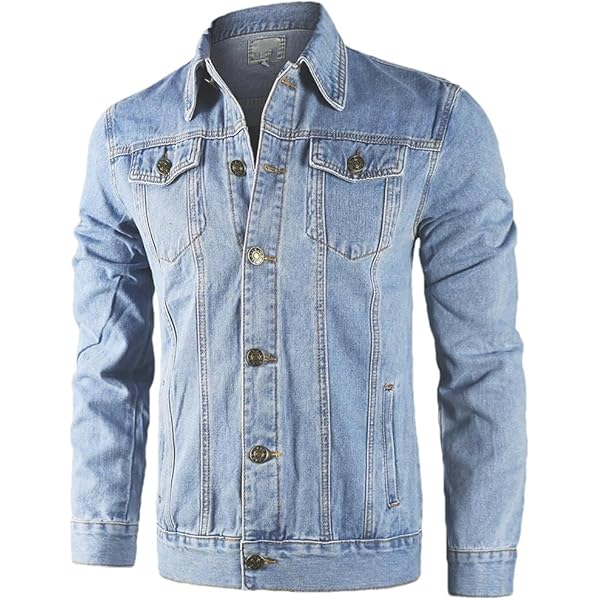 kolor 22AW DENIM JACKETS サイズ1 Amazon.com: Cotton Denim Jacket Men Casual Solid Color Lapel